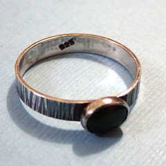 3 Bands Stone Bark Silpada Indent Thin Design Rings Sizes 11.25 & 11.5 Silver