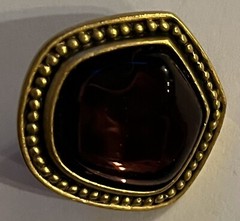 Vintage Yves Saint Laurent Metal & Resin Clip-On Earrings YSL Designer Authentic