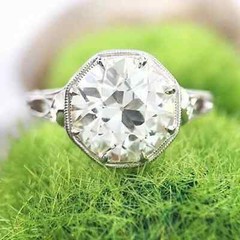 Art Deco 2.5Ct Round Cut Lab Created Diamond 925 Silver Filigree Engagement Ring