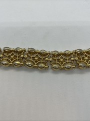 Vintage Crown Trifari Aurora Borealis Link Bracelet 7 Inches Read Description