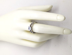 Vintage Elegant RING Sterling Silver 925 with Chic Stone -size: 8US (18mm) | #36
