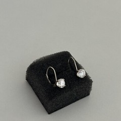 925 Sterling Silver Clear CZ Sparkly Leverback Dangle Drop Earrings