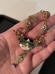LATR 2GO Interchangeable Charm Bracelet (Glamour Puss & RARE Ladybug) 7.5”