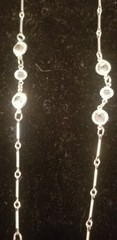 Antique Edwardian/Deco Style Necklace, Paste Rhinestone, Rare Drop Neck, 28 Inch