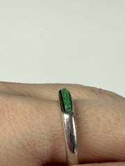Carolyn Pollack Sterling Silver Crushed Green Turquoise Stackable Ring 9.75