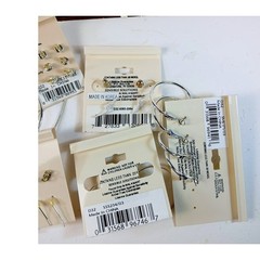 Sensible Solutions Vintage Y2K Deadstock Earring Lot Silver Hoops Studs 7 Cards