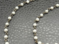 Vintage Art Deco Pearl & Purple Glass Pendant Necklace 925 Silver Clasp READ