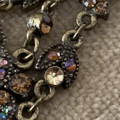 Vclm choker Goth Amber Tag As Is Colorful Purples Missing Few Color Rhinestones