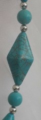 Vintage JTV Heavy Blue Howlite Gemstone Beaded 24” Necklace