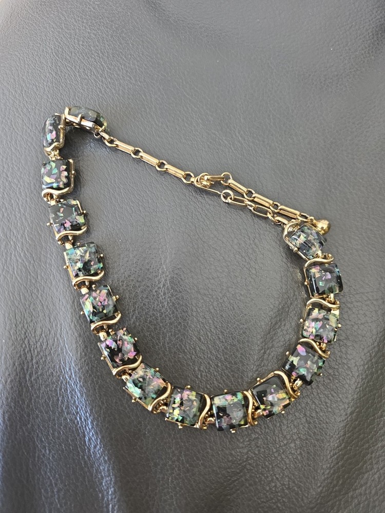 Vintage CORO Confetti Thermoset Lucite Necklace