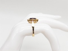 $3400 3.75ct Natural FANCY CUT Pink Tourmaline Diamond 14k Yellow Gold Ring 5g