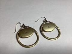 Lauren Conrad LC Orange Oval Cabuchons Gold Tone Earrings & Necklace Set Vtg FS