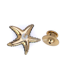 SCS 100% Genuine SWAROVSKI Swan Signed Starfish Brooch Tack Pin Sparkle Crystals