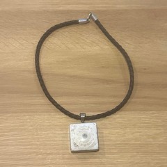 Beautiful Shiva Eye (Pacific Cat’s Eye) Shell Sterling Silver Necklace
