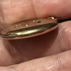 Vtg 8g W&H Wightman & Hough Co. Gold Fill Deco Photo Locket Pendant Fleur De Lis