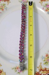 Vintage 1950s-1960s Red Aurora Borealis Demi Parure Bracelet and Shrimp Brooch