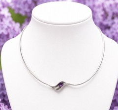 Vintage Modernist Sterling Silver Gerhard Herbst Studio Collar Necklace Signed