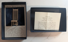 Vintage 1998 Frank Lloyd Wright Met Museum Silver Robie House Chair Pin IN BOX