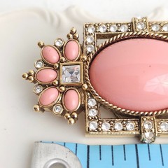 Vtg Elizabeth Taylor Avon Coral Brooch Clip Earrings Set Demi Parure Victorian