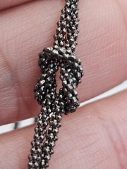 Vintage Sterling Silver Knotted Rope Chain Necklace