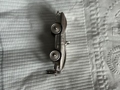Vintage Sterling Silver Charm Airplane, lamp, crown, ring, car, prospector, bowl