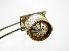 Sterling Silver Wishing Well Charm Pendant Necklace 925 18 Inches Chain 7.9g