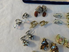 Vintage Earrings Lot Trifari Richelieu Napier Roman Marvella Lisner 1928 Capri