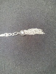 Vintage 1950s ELCO Sterling ID Bracelet With Tassel, Never Engraved