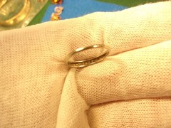 BEAUTIFUL OLD VTG ANTIQUE LADY’S 18K WHITE GOLD & DIAMOND ART DECO ERA RING BAND