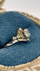 18K Gold Old European Cut Diamond Ring 0.64 CT Natural OEC VS1-VS2 Vintage Style