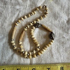 Vintage Jewelry Lot 5 Necklace 2 Bracelet Glass Plastic Stone Bone Metal NEW!