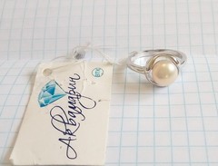 Vintage Beautiful Ring White pearl Sterling Silver 925 test Women Jewelry size 9