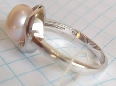 Vintage Beautiful Ring White pearl Sterling Silver 925 test Women Jewelry size 9