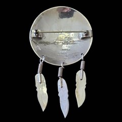 Vintage Taxco Sterling Silver Feather Dangle Brooch Pin – Mexico 925