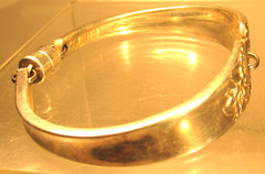 Wonderful Vintage Silver Plate Spoon Bracelet W/ Toggle Clasp 7.5” length