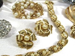 Vintage Jewelry Lot Many Trifari plus Monet KJL Barrera Coventry Rhinestone too