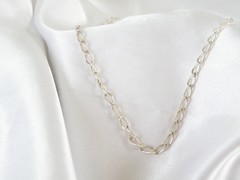 Vintage Italy Sterling Silver 925 Paperclip Rolo Chain Link Necklace 24″