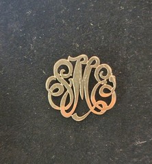 Vintage 120 12kt GF Gold Monogram “SME” Brooch