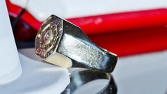 14k yellow gold size 11 ring 0.90ct natural diamond vintage handmade 11.75gr