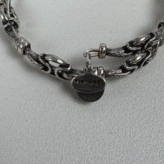 Alex and Ani Vintage Sixty-Six Bracelet Silver tone Bead Belt Buckle style A01