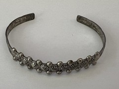 Vintage Nickel Silver – NAVAJO Signed SANFORD Stamped Cuff Adjustable Bracelet