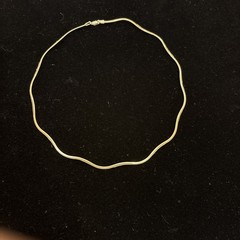 Italian Vintage Sterling Silver Segmented Necklace Modernist Choker 16 Inch