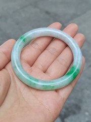 MADE IN-HOUSE Certifiable Grade-A Untreated Burmese Jadeite Jade Bangle (54.4mm)