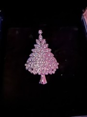 Swarovski Annual Edition 2000 Christmas Tree Brooch Pin Crystal Boxed Rare Vtg