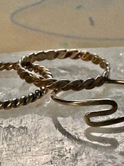 Stacker ring 5 slender bands size 5.50 sterling silver women girls