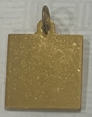 Vintage Lo Shu Magic Square gold tone Pendant/ Good Luck Charm