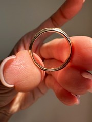 Art Deco 14K Yellow Gold Engraved Milgrain Wedding Band | Vintage Stacker Ring |