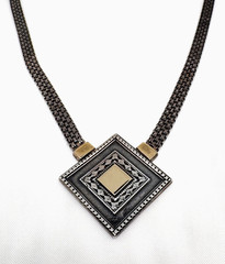 Vintage 925 Silver And Gold Necklace Delicate And Special.