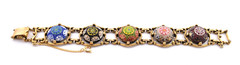 Vintage 1970’s Celebrity Moroccan Matrix Panel Bracelet by Delizza & Elster