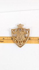 Nautical Anchor Shield Vintage Gold Toned Brooch Pin